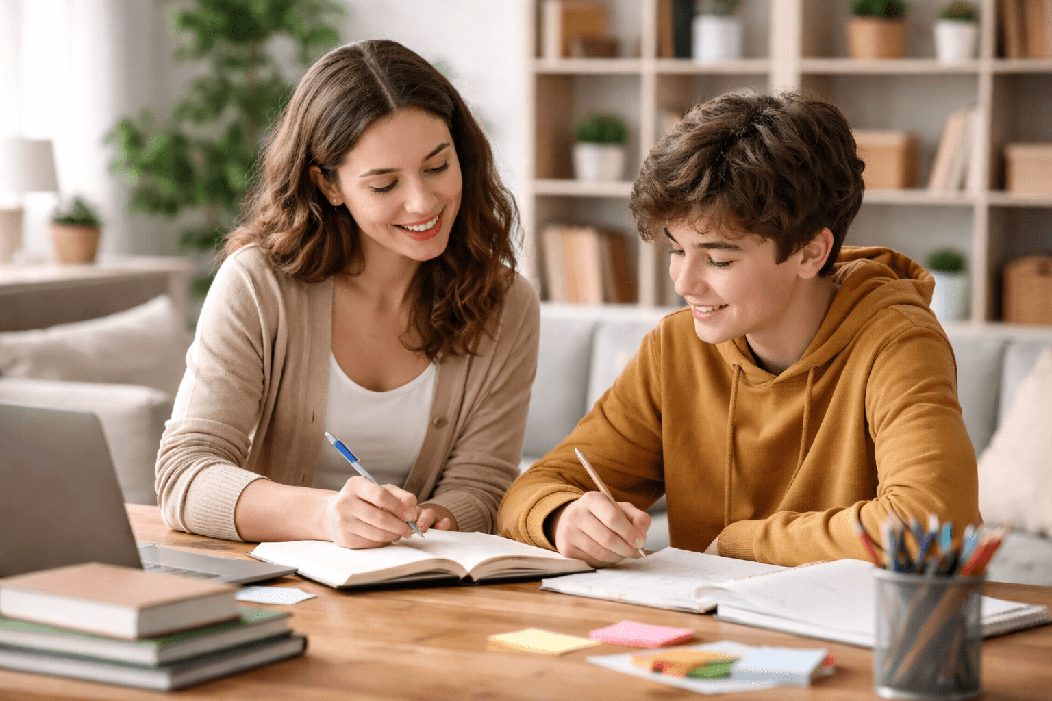 Experienced home tutor teaching a student at Tej Classes